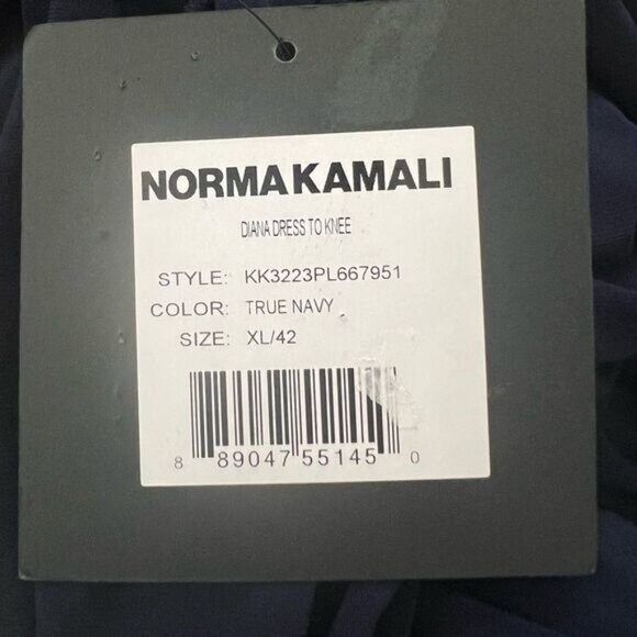 Norma Kamali x Revolve True Navy Ruched Diana Dress Size XL - Picture 12 of 12